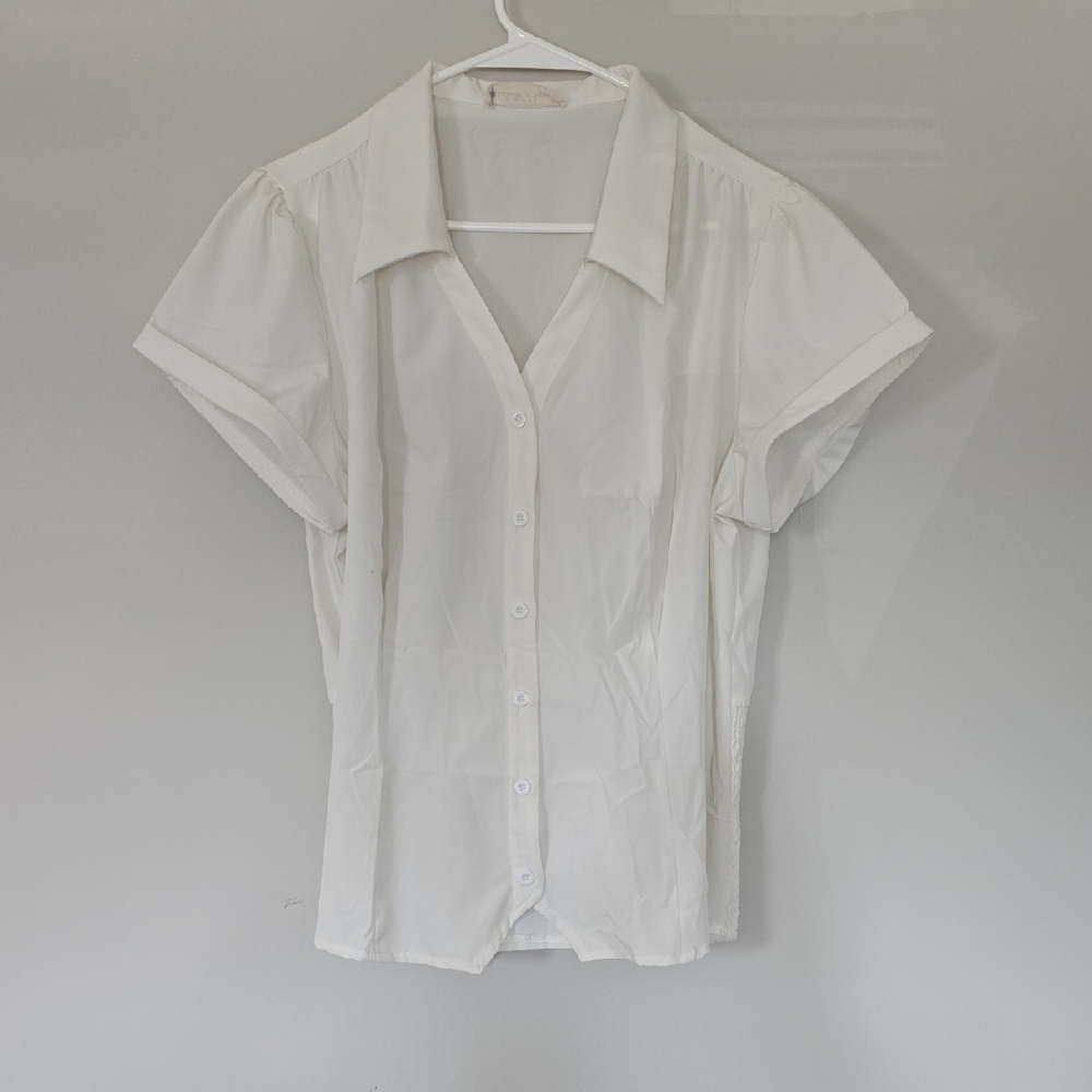 Women's White Button Down Shirt